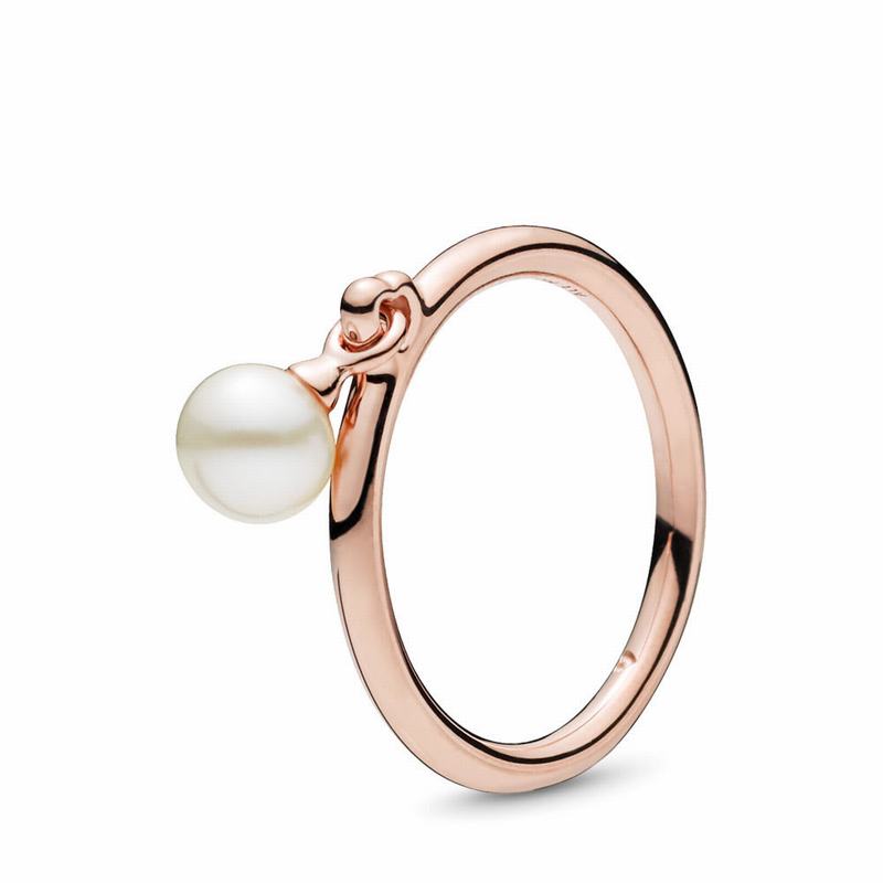 Pandora Rose™ Contemporary Pearl Stackable Ring Sale NZ (782145-XAN)